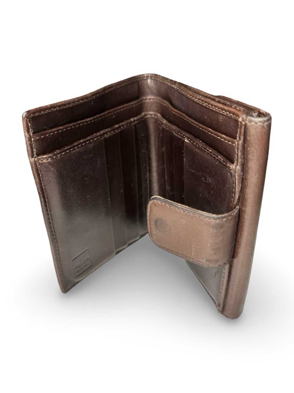 80’s FENDI Zucca wallet - bi fold with a Double Snap Closure - vintage pre loved - Picture 3 of 13
